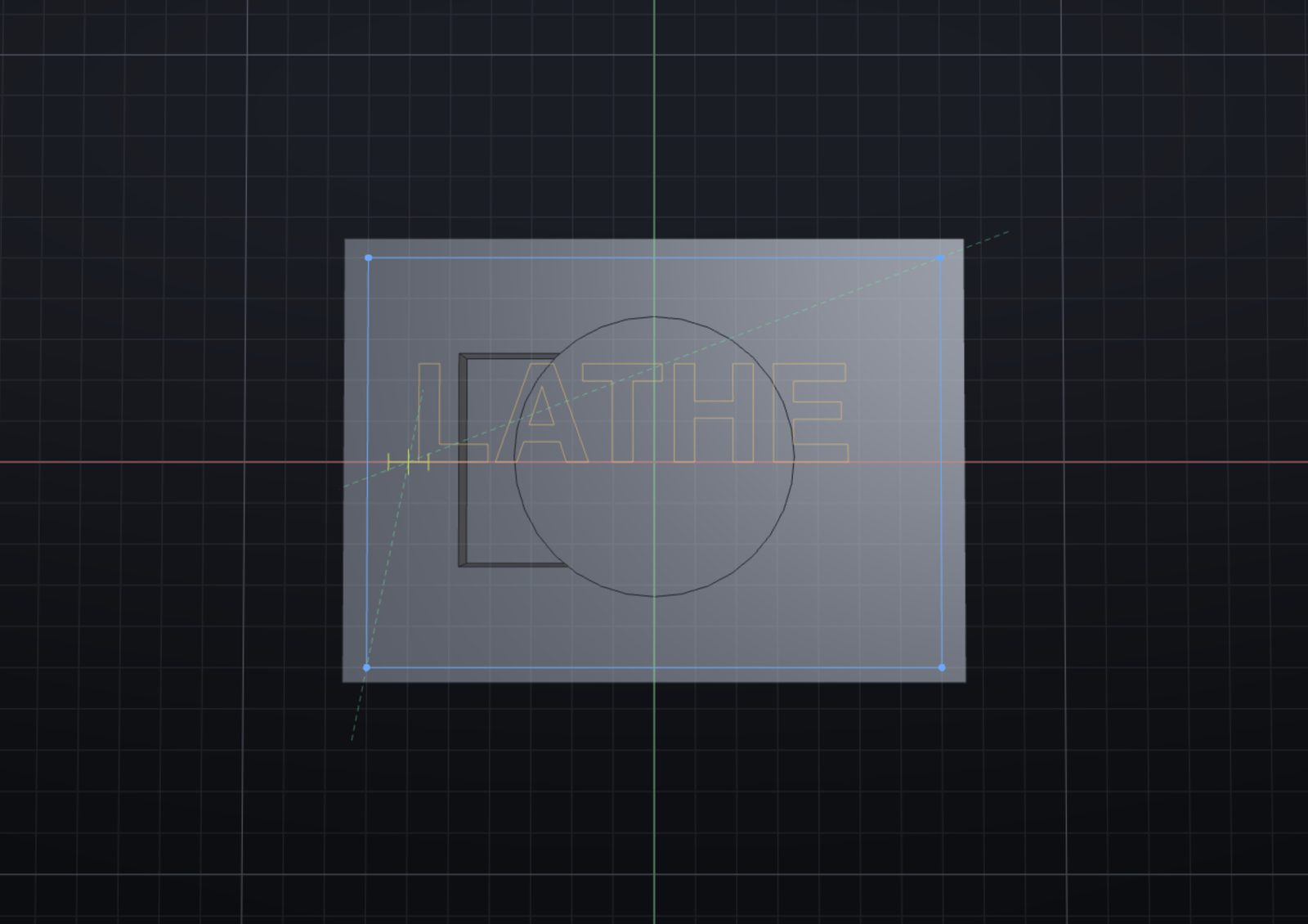 Text is a sketch too — lettering to extrude, emboss or cut into a face.
